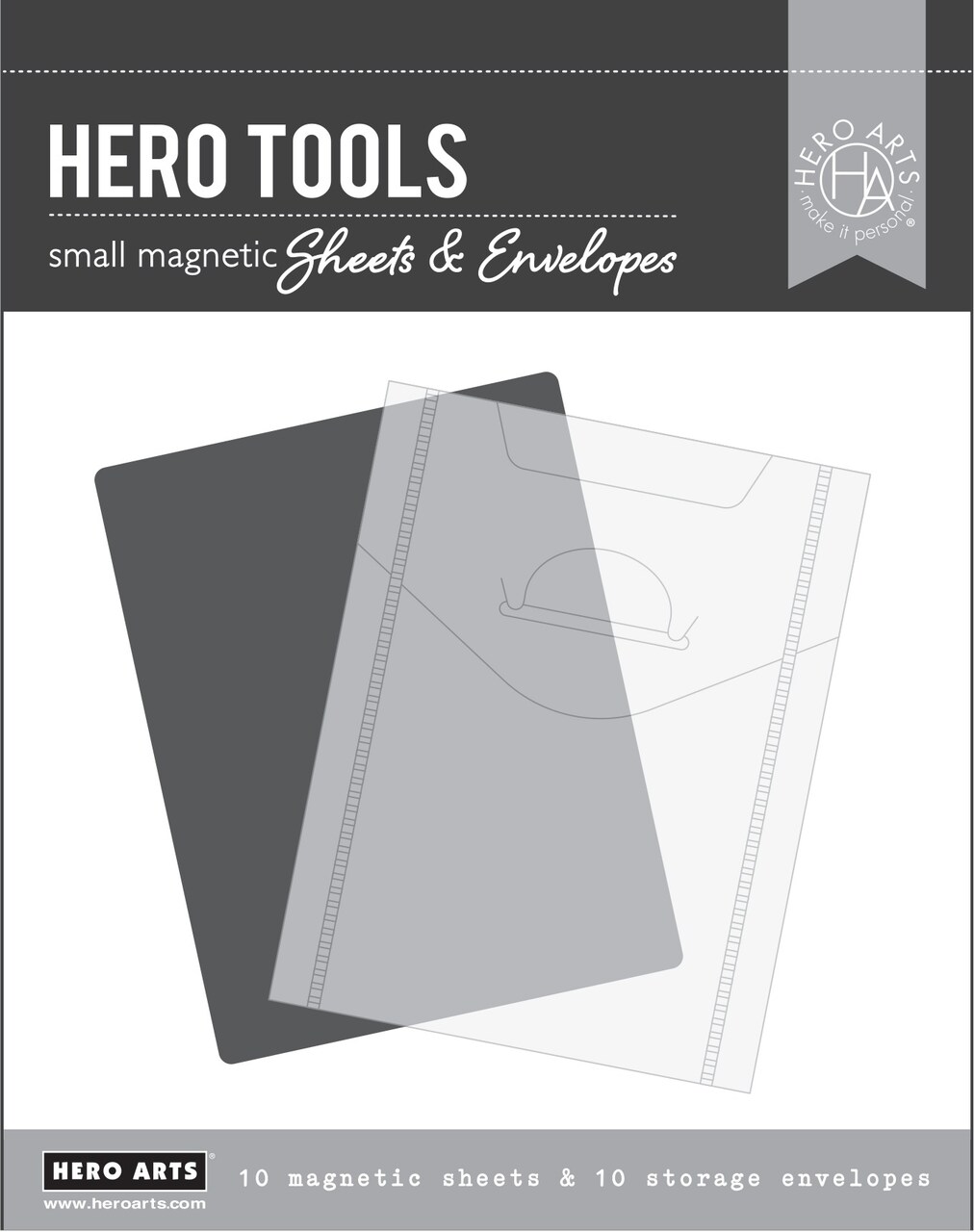 Hero Arts Magnetic Sheets & Storage Envelopes 4"X5" 10/Pkg-Small
